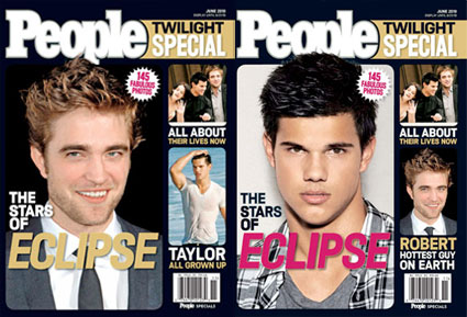 Robert Pattinson, Taylor Lautner, People Magazine Cover Robert Pattinson, Taylor Lautner, People Magazine Cover